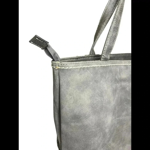 BOC Born Concept Faux Leather Shoulder Purse Handbag in Gray & Black - Picture 5 of 9